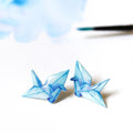 ORIGAMI JEŘÁB - Naušnice pecky