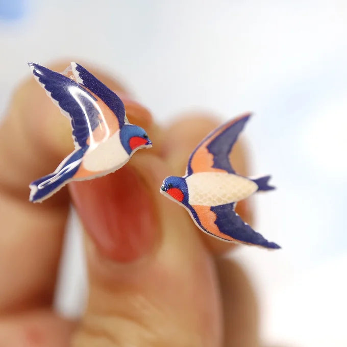 SWALLOWS - stud earrings