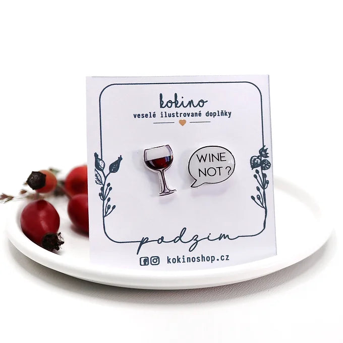 WINE NOT? - náušnice puzetky