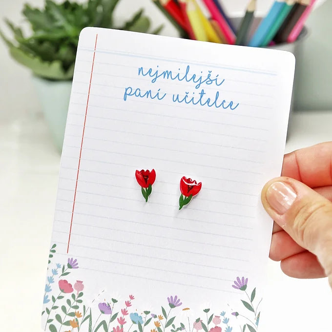 Přání notes - na brož/naušnice