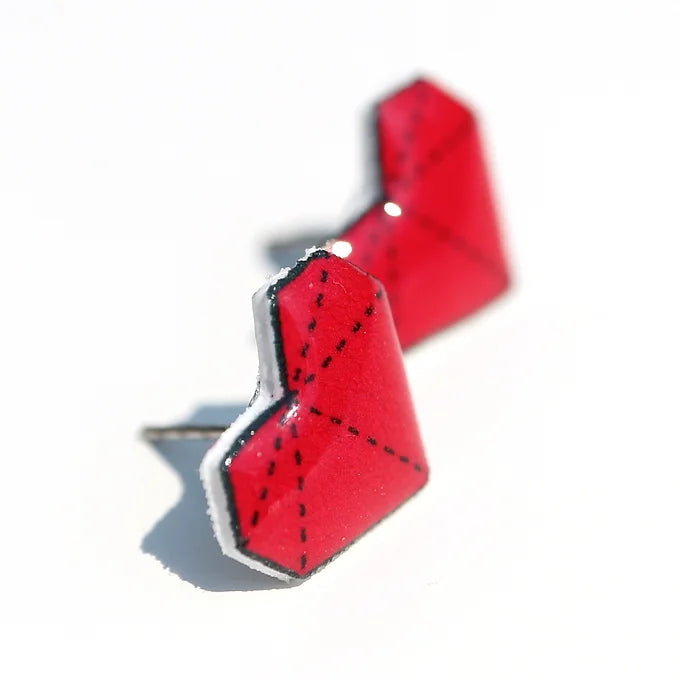 SRDÍČKA ORIGAMI - Naušnice pecky