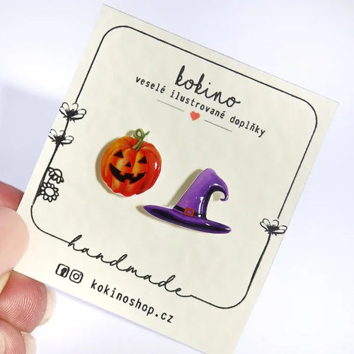 DÝNÉ HALLOWEEN- náušnice pecky