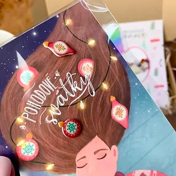 Christmas gift set COMFORT - card & earrings