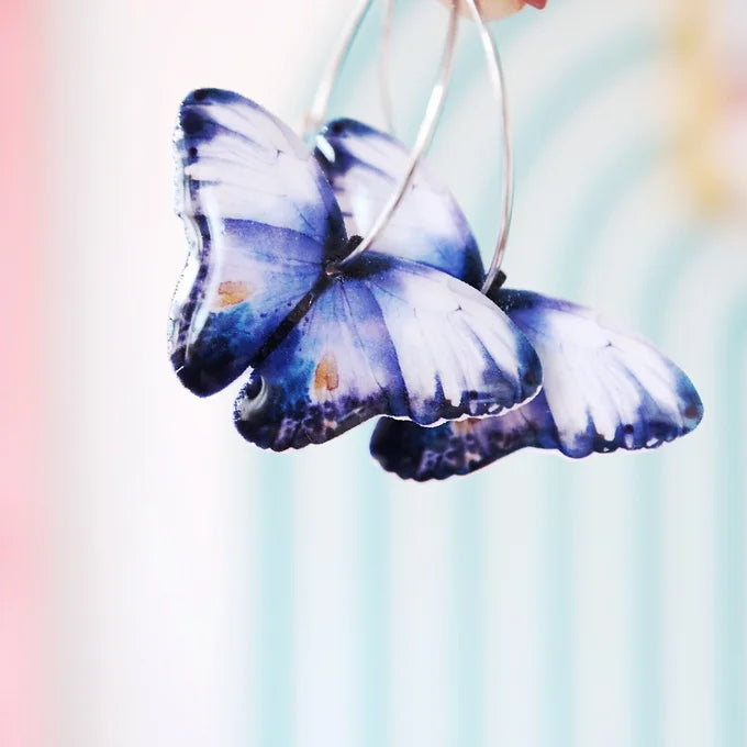 BUTTERFLY blue - dangle earrings