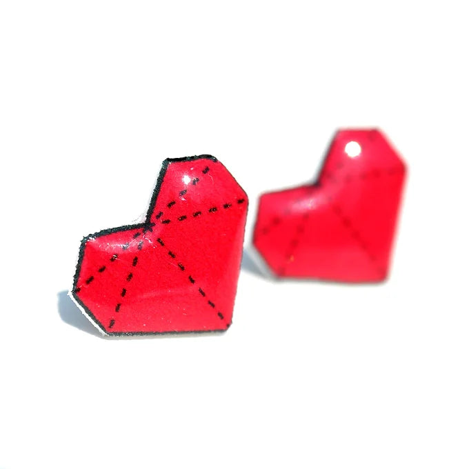 SRDÍČKA ORIGAMI - Naušnice pecky